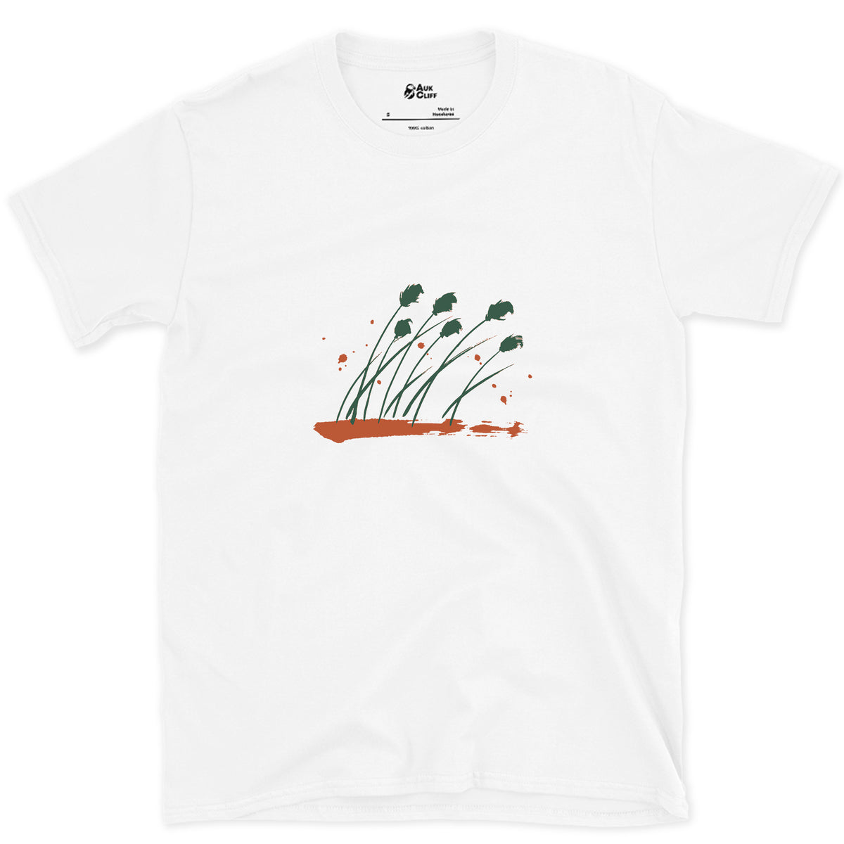 Cotton Grass, Thin Stems design on a White Gildan Softstyle t-shirt