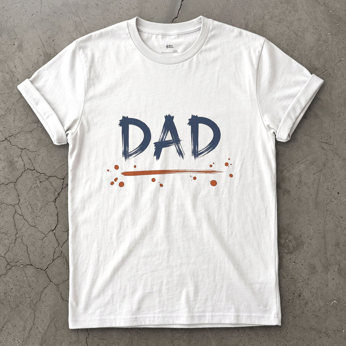 Dad design on a White Gildan Softstyle t-shirt