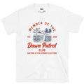 Dawn Patrol Club, Car Park at Five design on a White Gildan Softstyle t-shirt