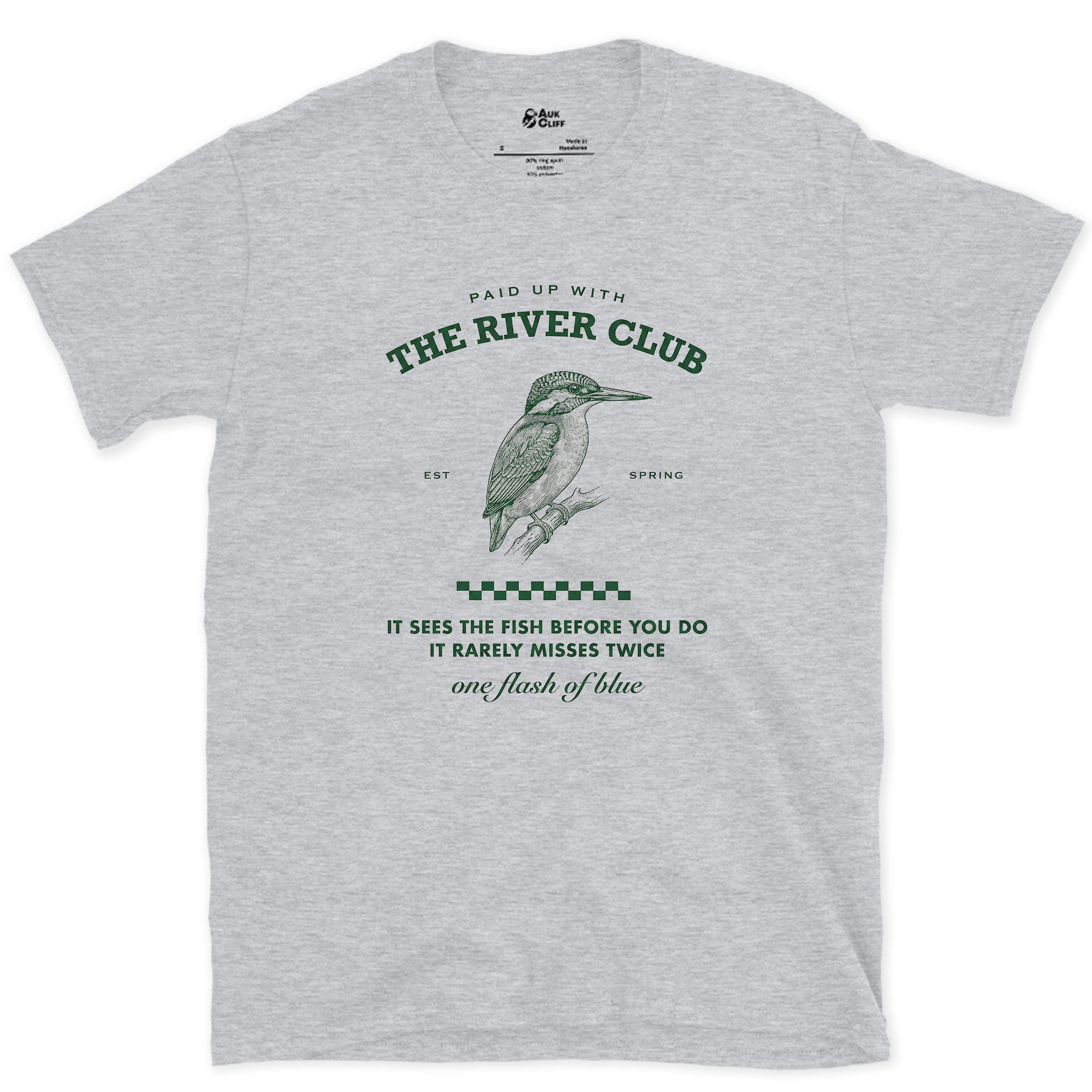 It Sees the Fish Before You Do design on a Sport Grey Gildan Softstyle t-shirt