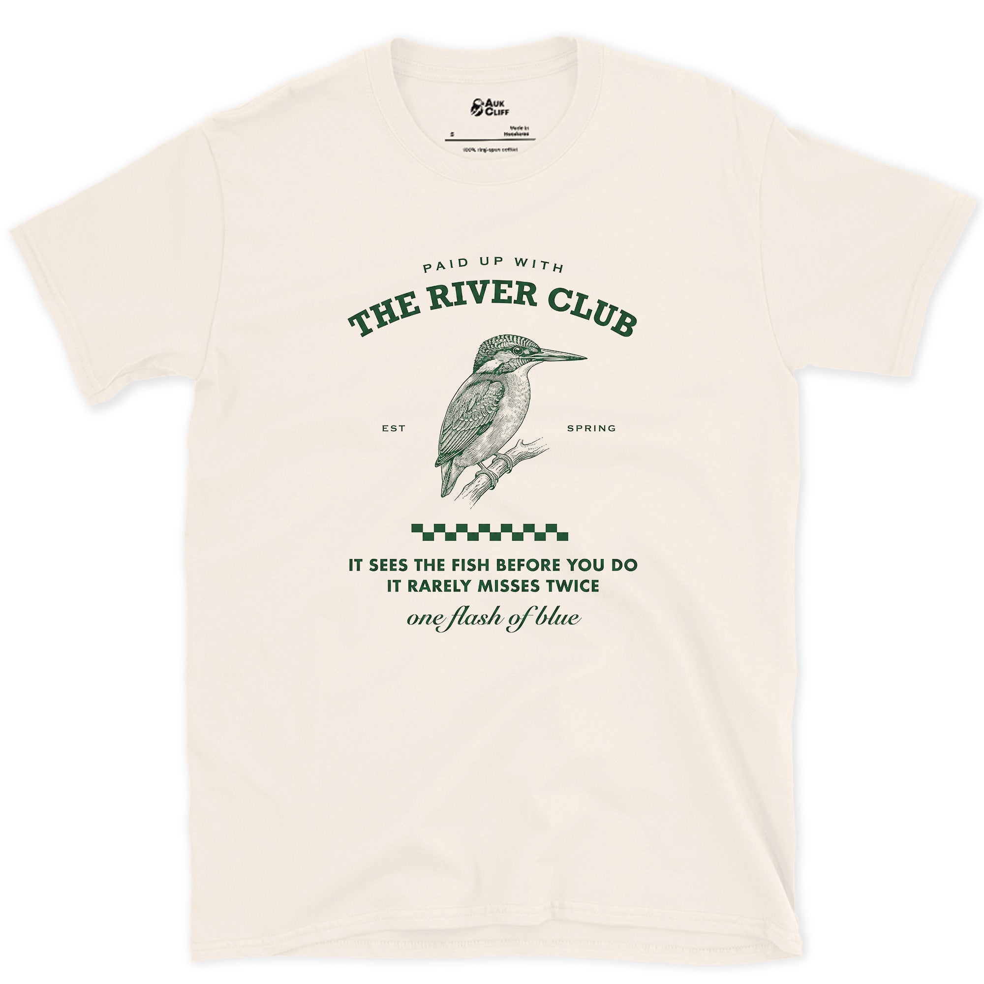 It Sees the Fish Before You Do design on a Natural Gildan Softstyle t-shirt