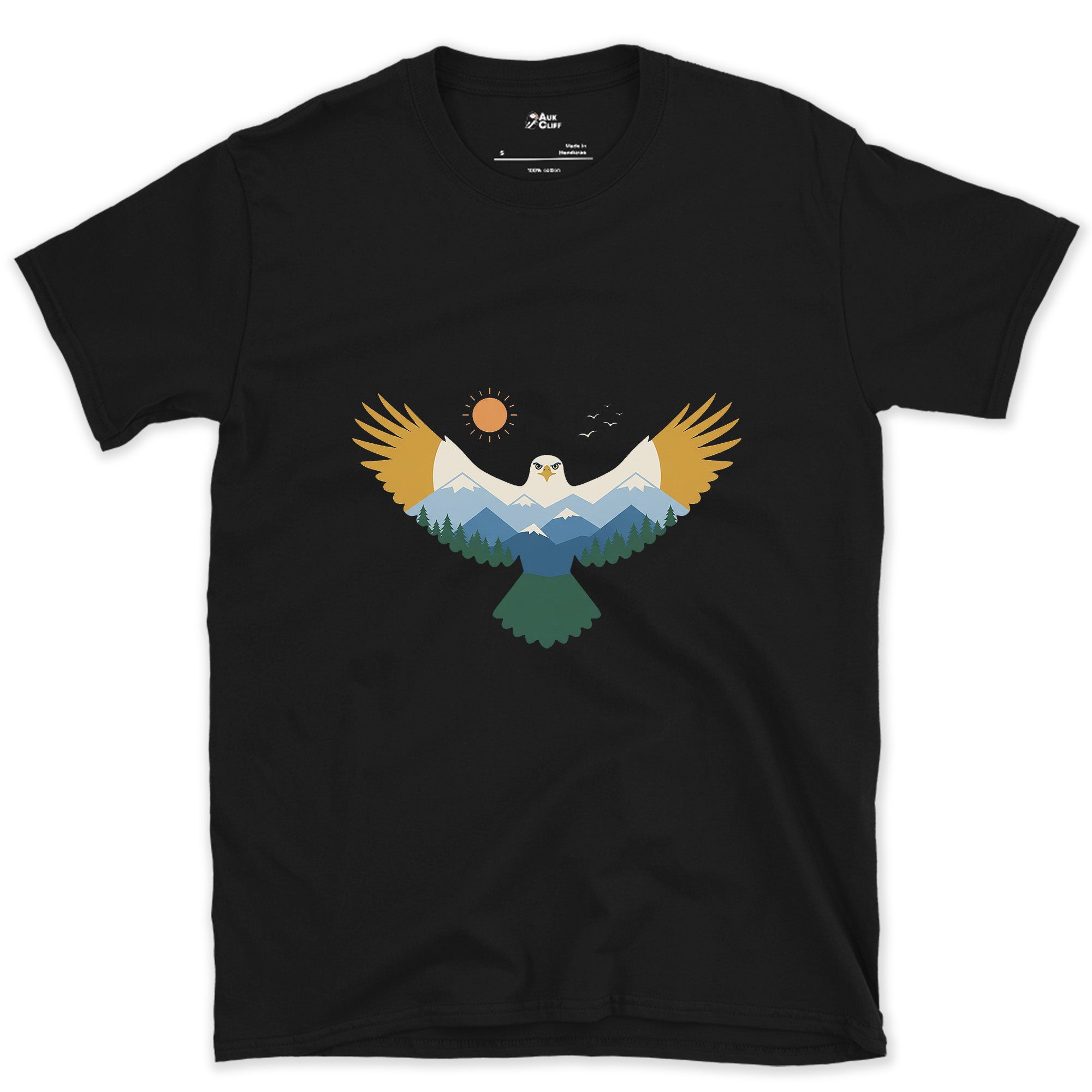 This Bald Eagle Flies Higher Than Most Peaks design on a Black Gildan Softstyle t-shirt