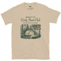 Kettle on in the Dark, Early Start Club design on a Sand Gildan Softstyle t-shirt