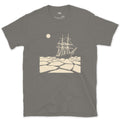 Endurance Locked in a Field of Pack Ice design on a Charcoal Gildan Softstyle t-shirt