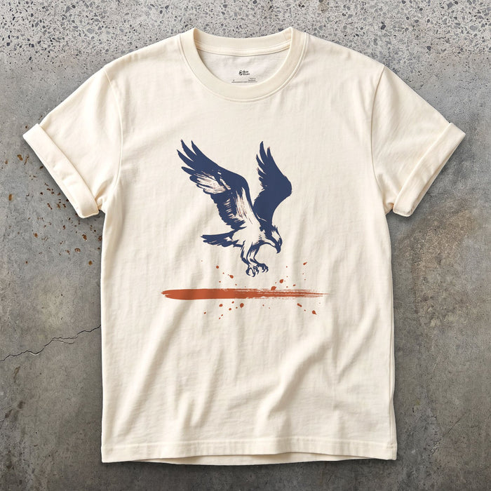Feet First Into the Water design on a Natural Gildan Softstyle t-shirt