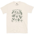 All Eight Ferns of the Forest design on a Natural Gildan Softstyle t-shirt
