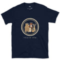 Field of View Held Four Different Animals design on a Navy Gildan Softstyle t-shirt