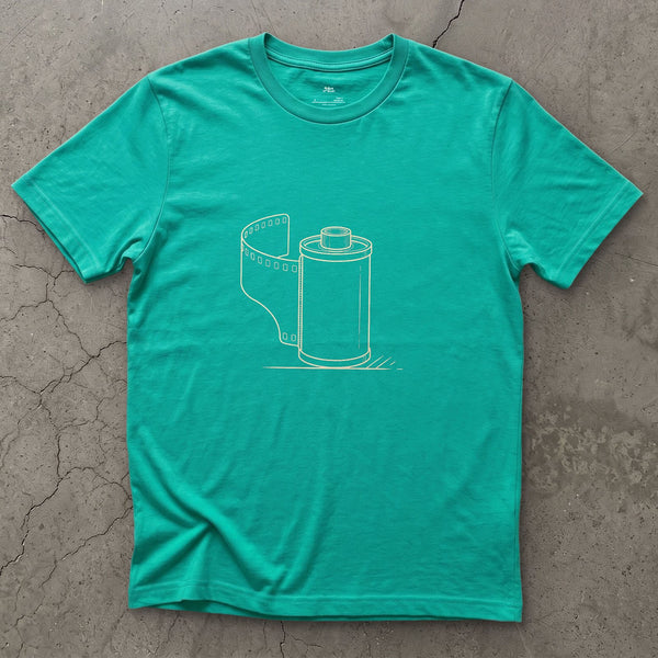 It Used to Be the Whole Point, 35mm Film design on a Jade Dome Gildan Softstyle t-shirt