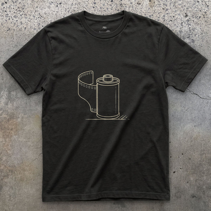 It Used to Be the Whole Point, 35mm Film design on a Black Gildan Softstyle t-shirt