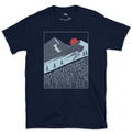 Watching the Mountain Treeline From the Tower design on a Navy Gildan Softstyle t-shirt