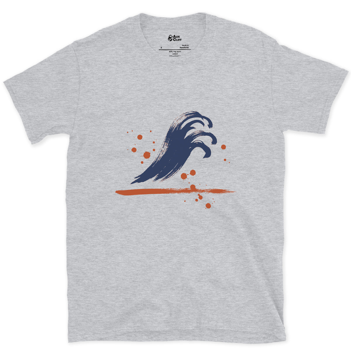 Five Fingers of Spray in Wet Ink design on a Sport Grey Gildan Softstyle t-shirt