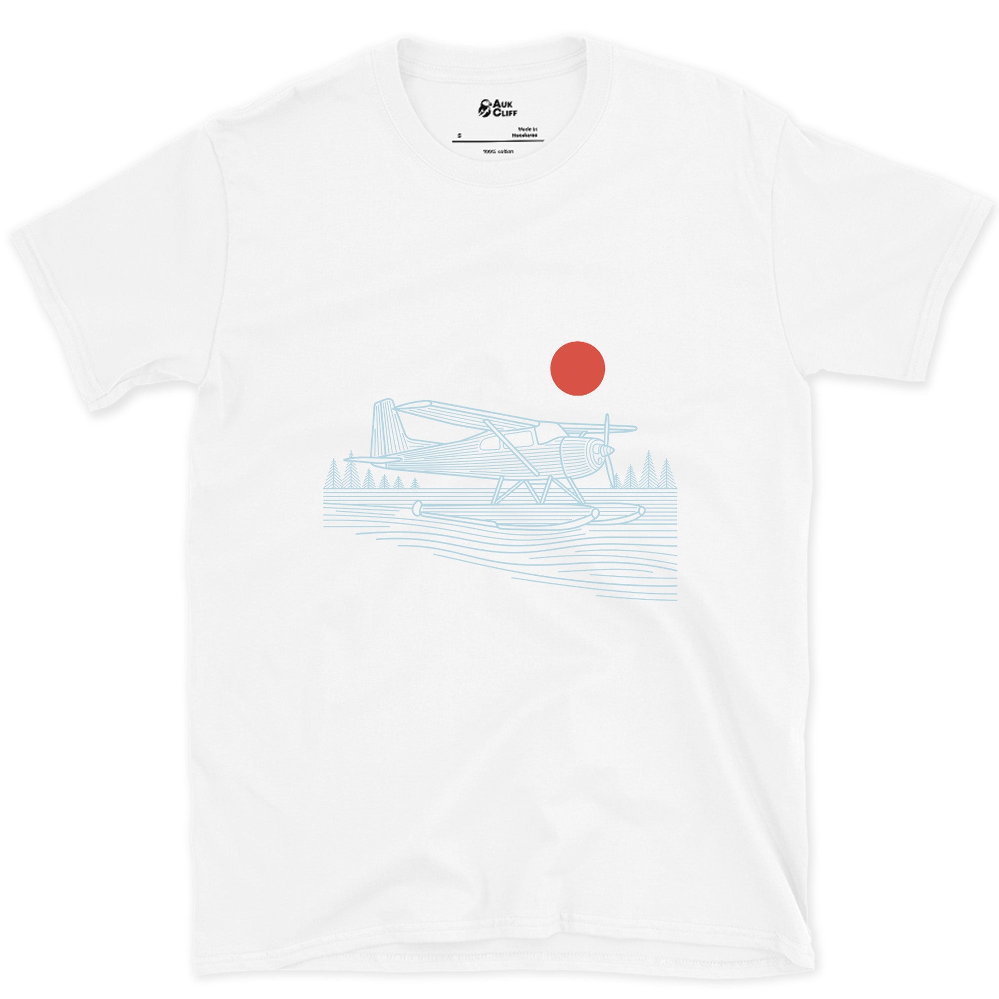 Low and Level, Between the Lakes design on a White Gildan Softstyle t-shirt