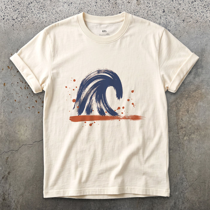 Folding Straight Onto Sand design on a Natural Gildan Softstyle t-shirt