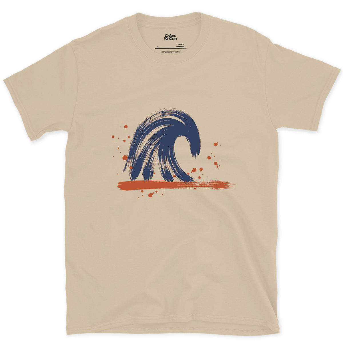 Folding Straight Onto Sand design on a Sand Gildan Softstyle t-shirt