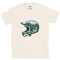 The Ride Replayed Inside the Helmet design on a Natural Gildan Softstyle t-shirt