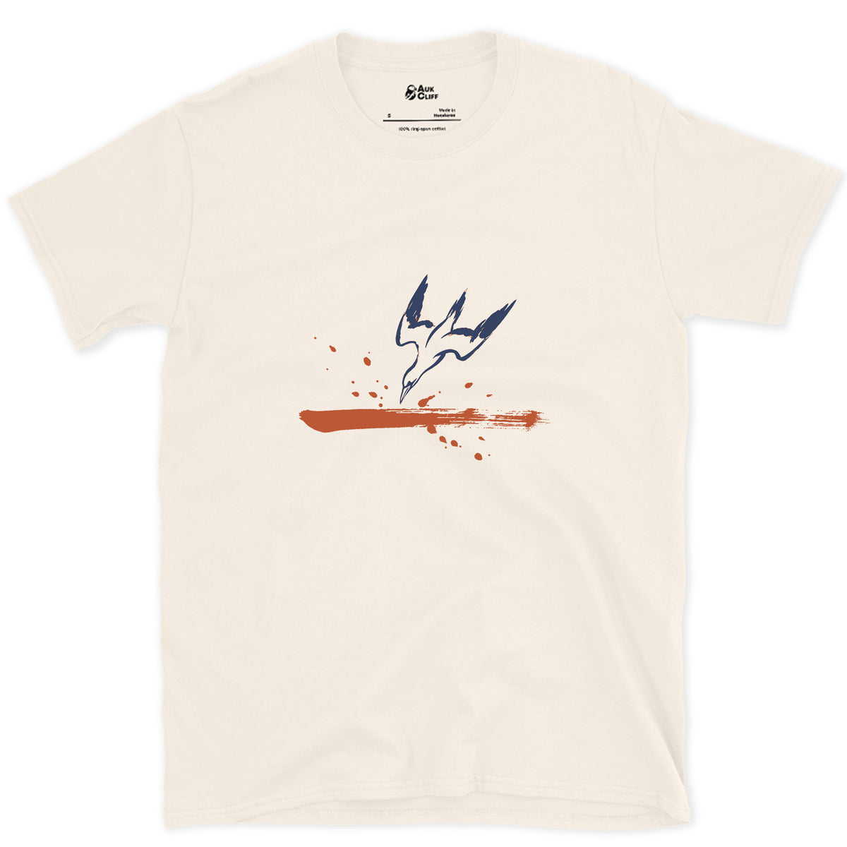 Gannet, Folded for the Dive design on a Natural Gildan Softstyle t-shirt
