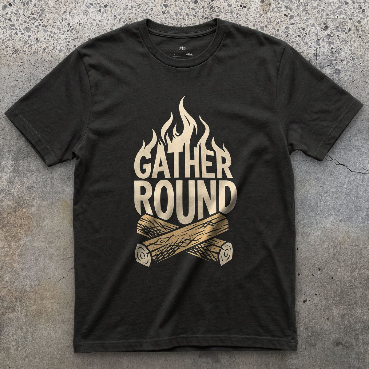 Everyone's Invited to This Fire design on a Black Gildan Softstyle t-shirt