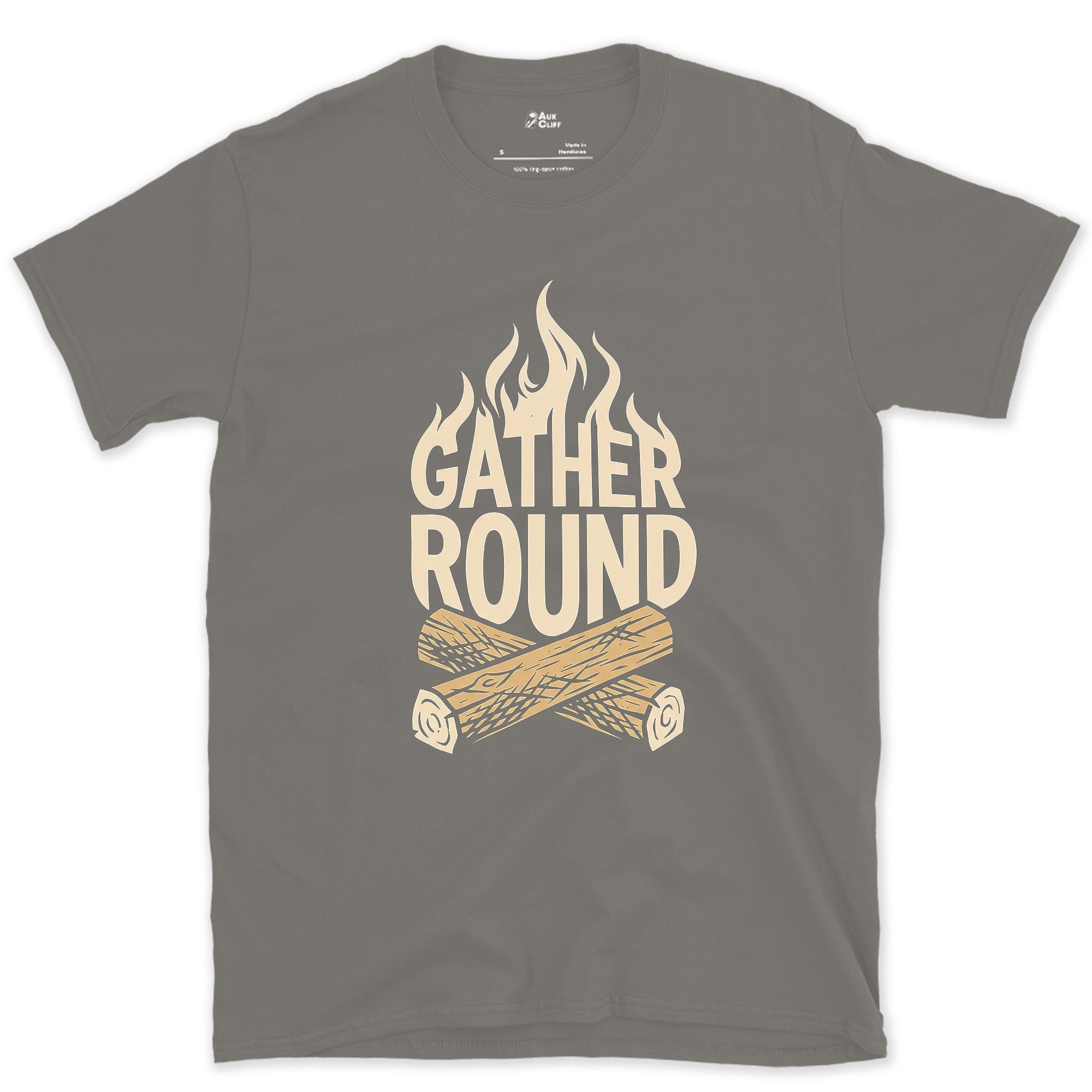 Everyone's Invited to This Fire design on a Charcoal Gildan Softstyle t-shirt