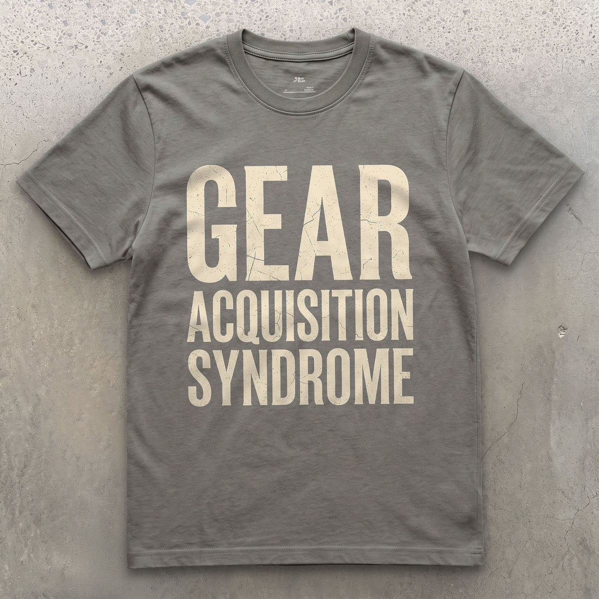 Photographer's Gear Acquisition Syndrome design on a Charcoal Gildan Softstyle t-shirt