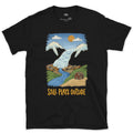 Glacier Meltwater All the Way Down design on a Black Gildan Softstyle t-shirt