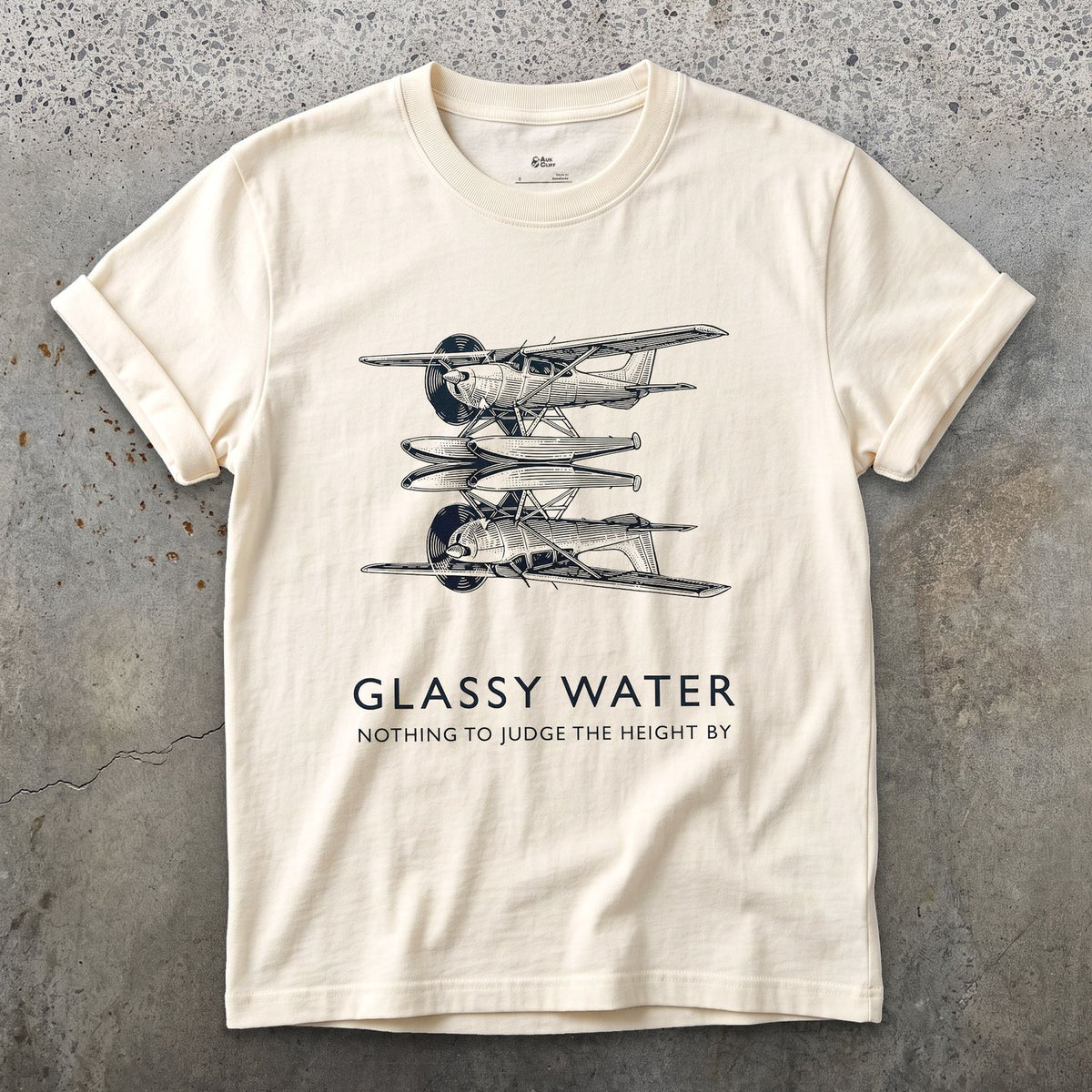 Glassy Water, Nothing to Judge By design on a Natural Gildan Softstyle t-shirt