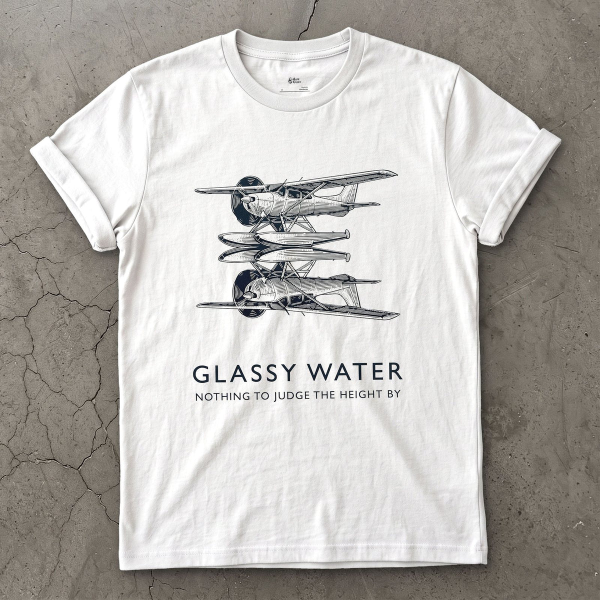 Glassy Water, Nothing to Judge By design on a White Gildan Softstyle t-shirt
