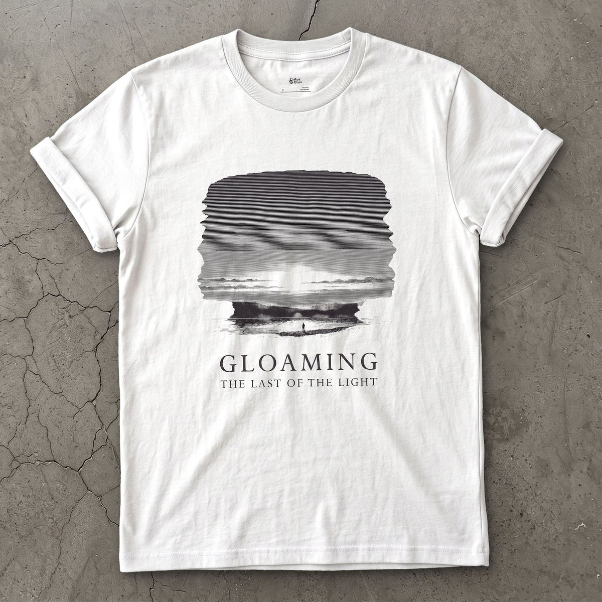 Gloaming, the Last of the Light design on a White Gildan Softstyle t-shirt