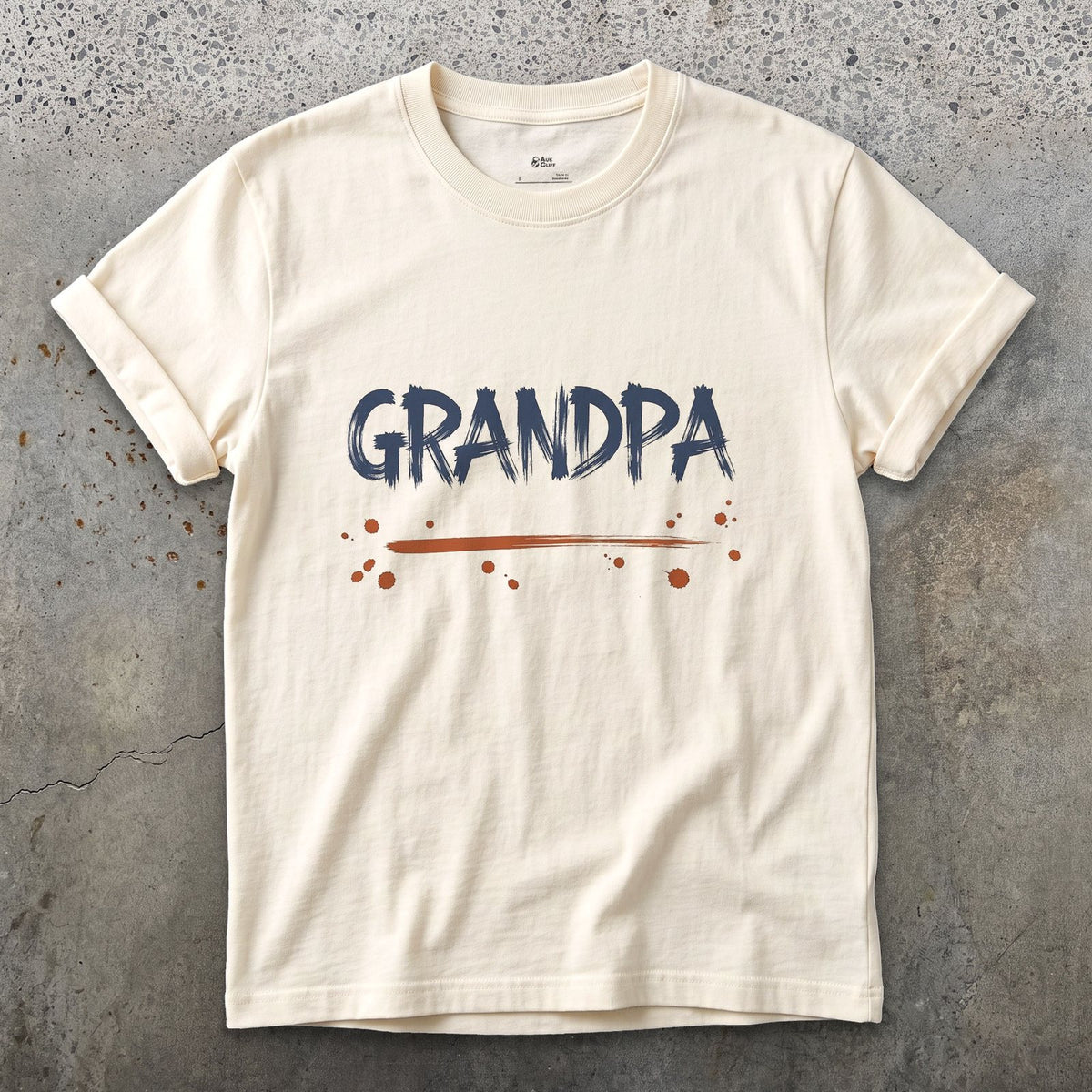 Grandpa design on a Natural Gildan Softstyle t-shirt
