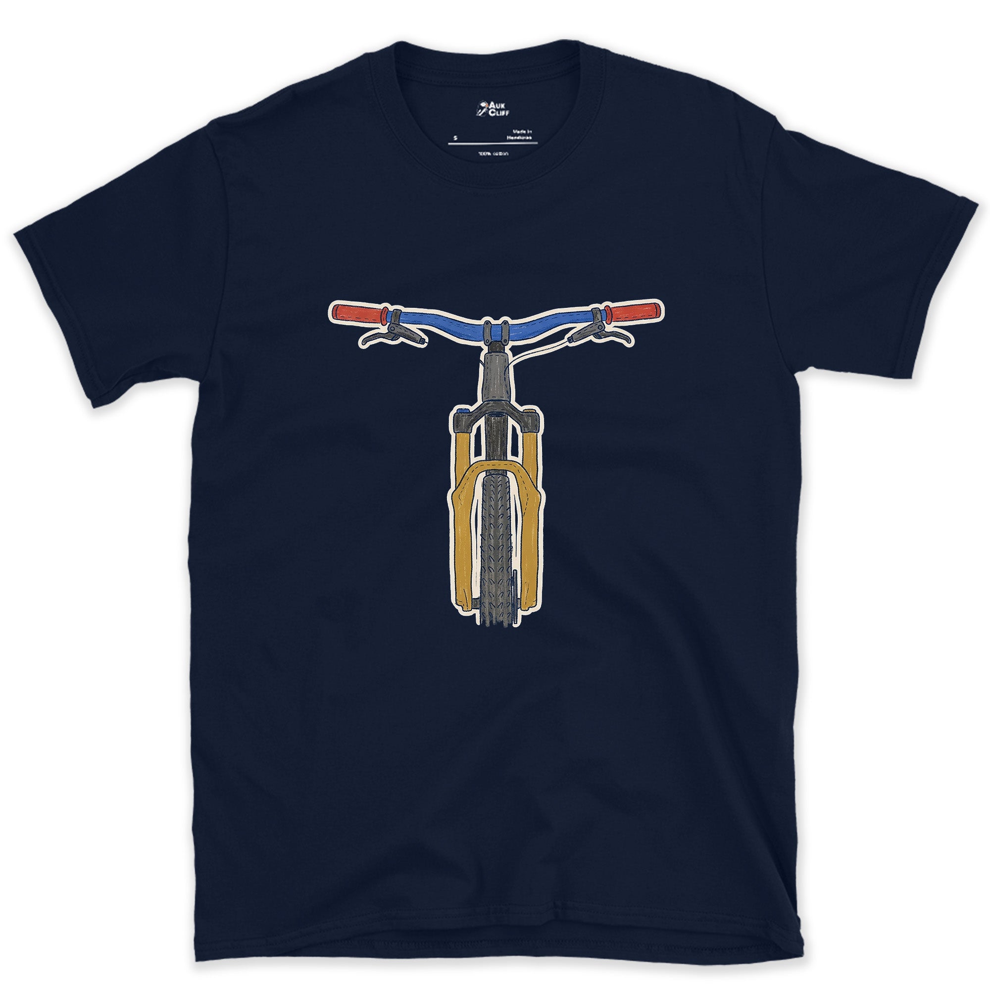 The One Part You Watch From the Saddle design on a Navy Gildan Softstyle t-shirt
