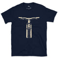 The Trail Dropping Away in Front of You design on a Navy Gildan Softstyle t-shirt
