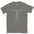 Looking Down at Your Own Handlebars design on a Charcoal Gildan Softstyle t-shirt