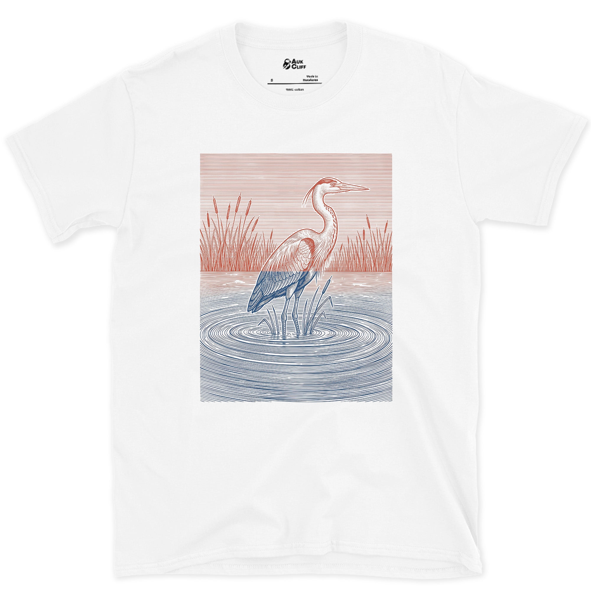The Stillest Thing in the Reeds design on a White Gildan Softstyle t-shirt