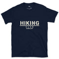The Hiking Club, Nothing Else Added design on a Navy Gildan Softstyle t-shirt