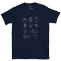 Ten Things Worth Double Checking Before You Hike design on a Navy Gildan Softstyle t-shirt