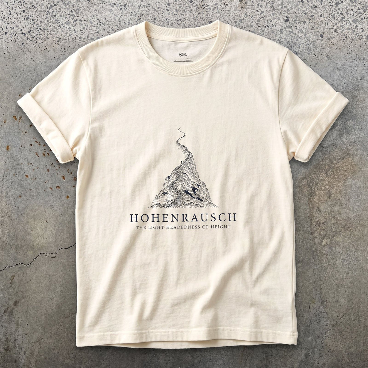 Hohenrausch, the Light-headedness of Height design on a Natural Gildan Softstyle t-shirt