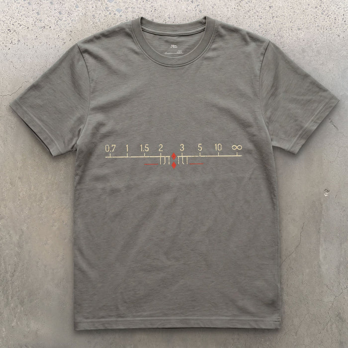 Only a Manual Lens Shooter Would Clock This design on a Charcoal Gildan Softstyle t-shirt