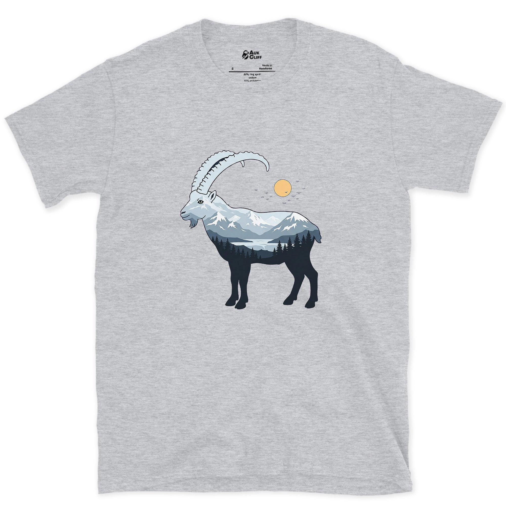 Ibex Treat a Peak Like Flat Ground design on a Sport Grey Gildan Softstyle t-shirt
