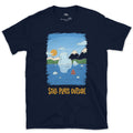 The Glacier Iceberg Doubles Itself in the Water design on a Navy Gildan Softstyle t-shirt