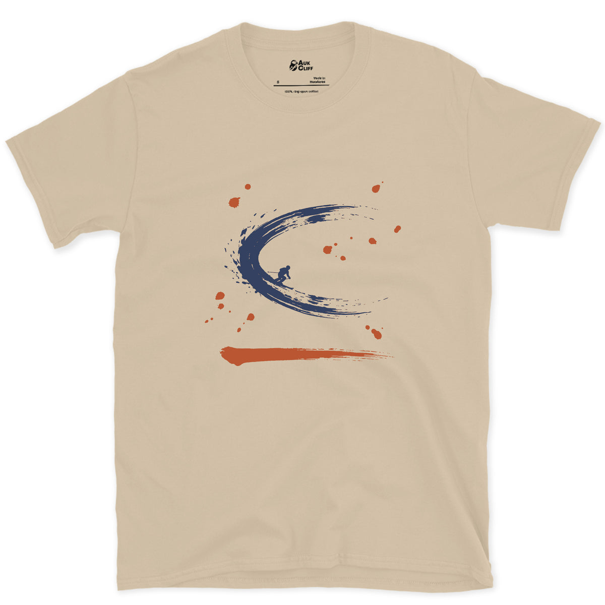 Inside the Turn design on a Sand Gildan Softstyle t-shirt