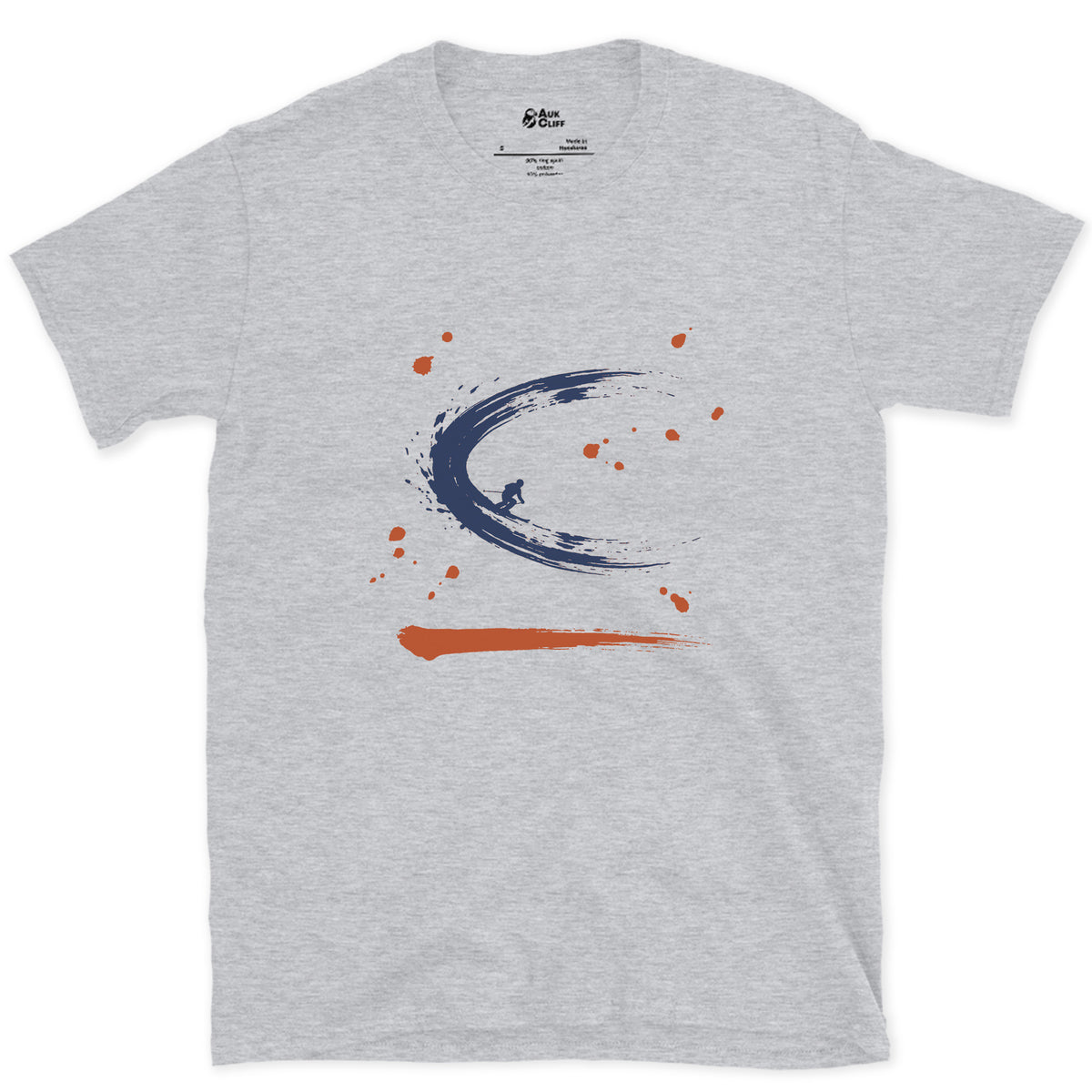 Inside the Turn design on a Sport Grey Gildan Softstyle t-shirt