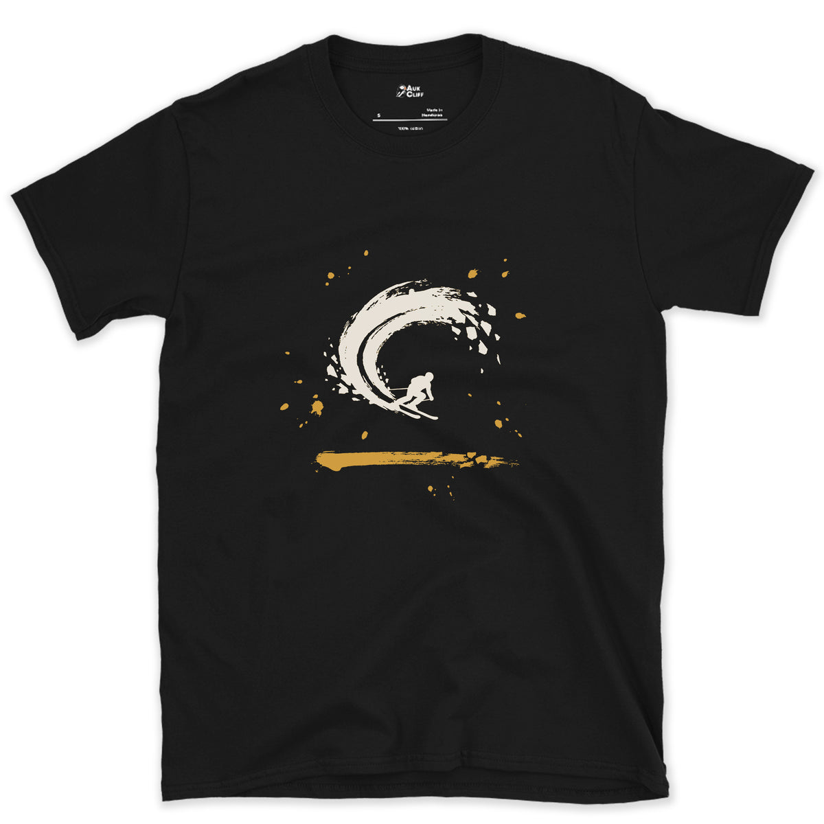 Inside the Turn design on a Black Gildan Softstyle t-shirt
