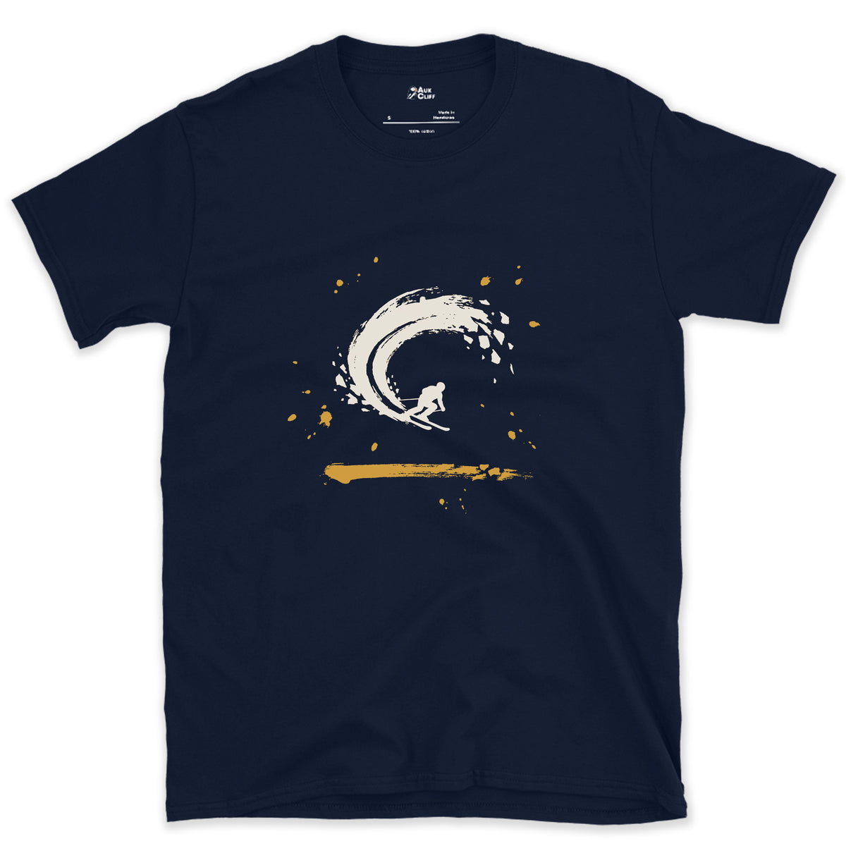 Inside the Turn design on a Navy Gildan Softstyle t-shirt