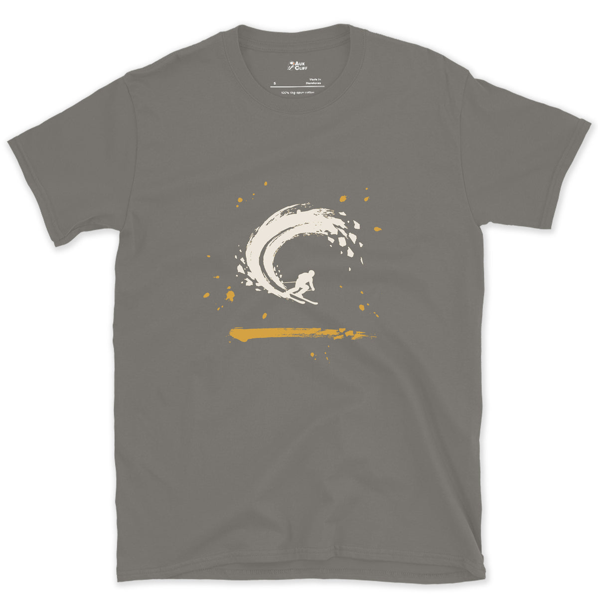 Inside the Turn design on a Charcoal Gildan Softstyle t-shirt