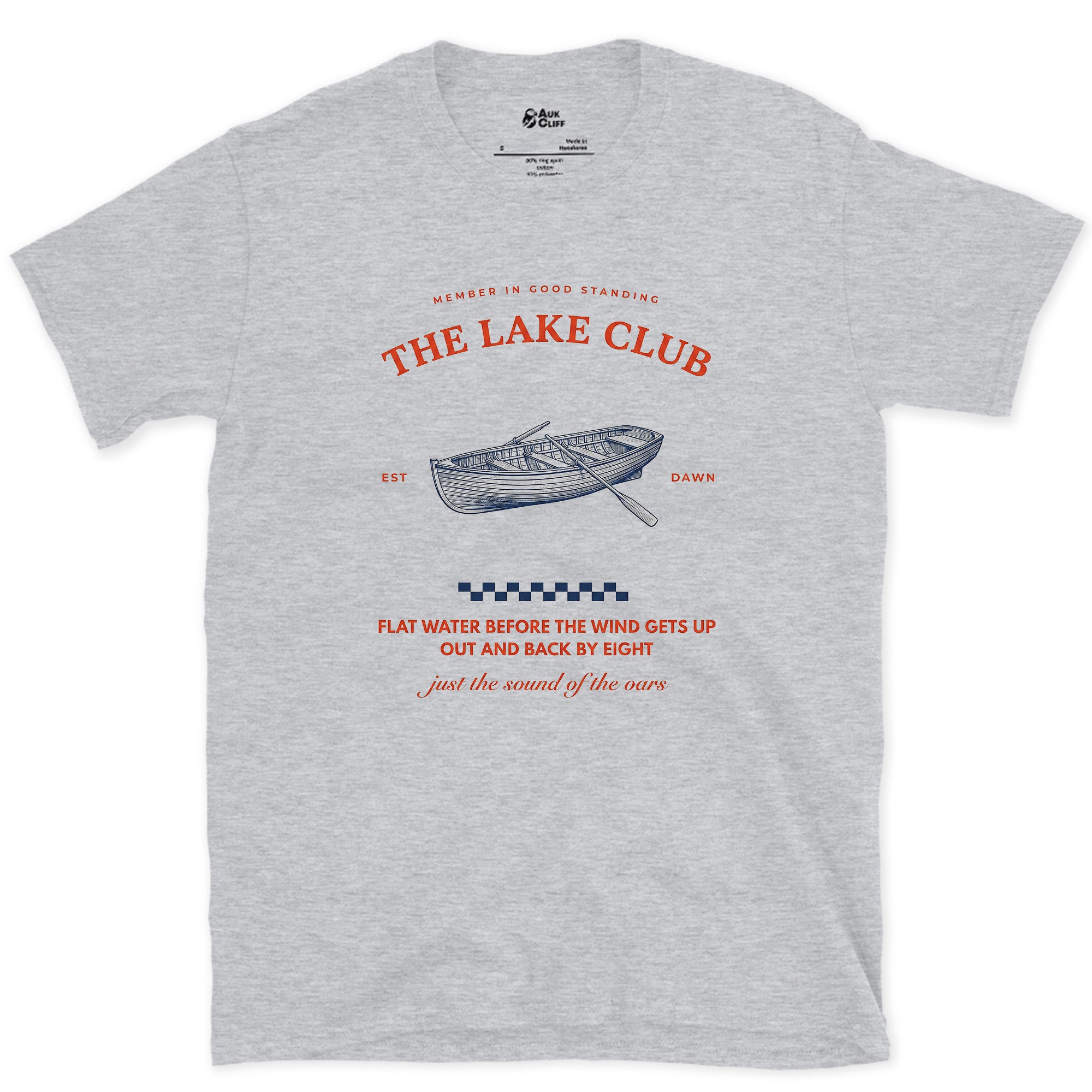 Out and Back by Eight, Just the Oars design on a Sport Grey Gildan Softstyle t-shirt