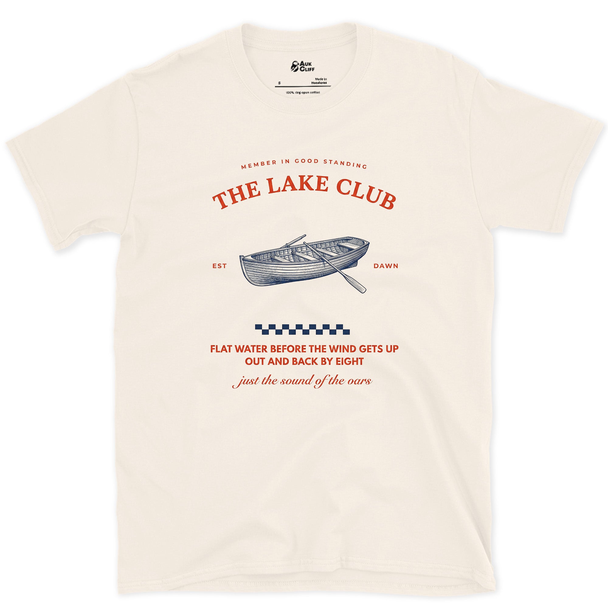 Out and Back by Eight, Just the Oars design on a Natural Gildan Softstyle t-shirt