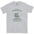 Car Park Fills at Nine, We're Gone by Then design on a Sport Grey Gildan Softstyle t-shirt