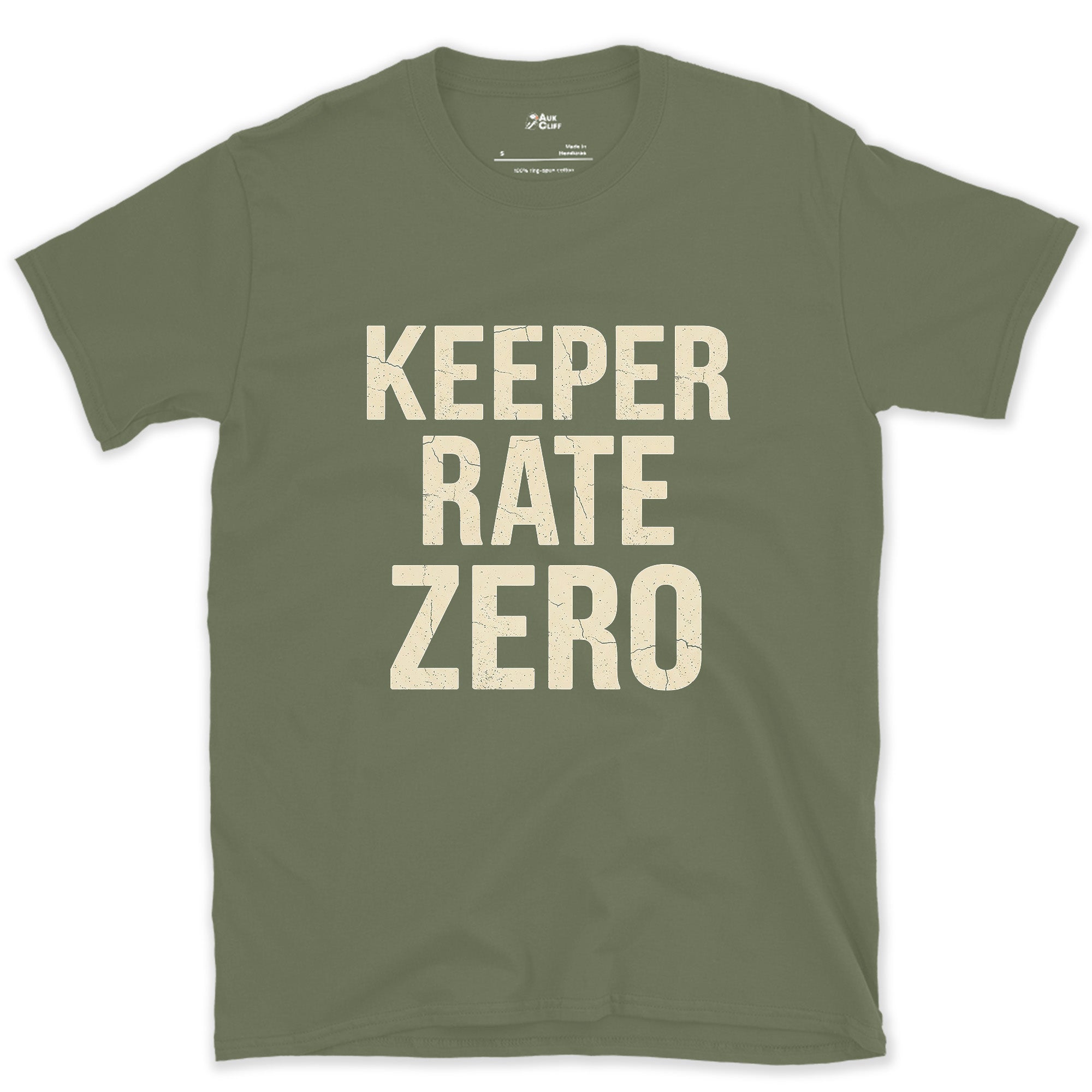 Keeper Rate Zero, a Photography Day design on a Military Green Gildan Softstyle t-shirt