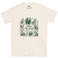 Know the Mountain Locals, Animal Grid design on a Natural Gildan Softstyle t-shirt