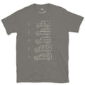 Land Rover, Five Names Across Five Decades design on a Charcoal Gildan Softstyle t-shirt