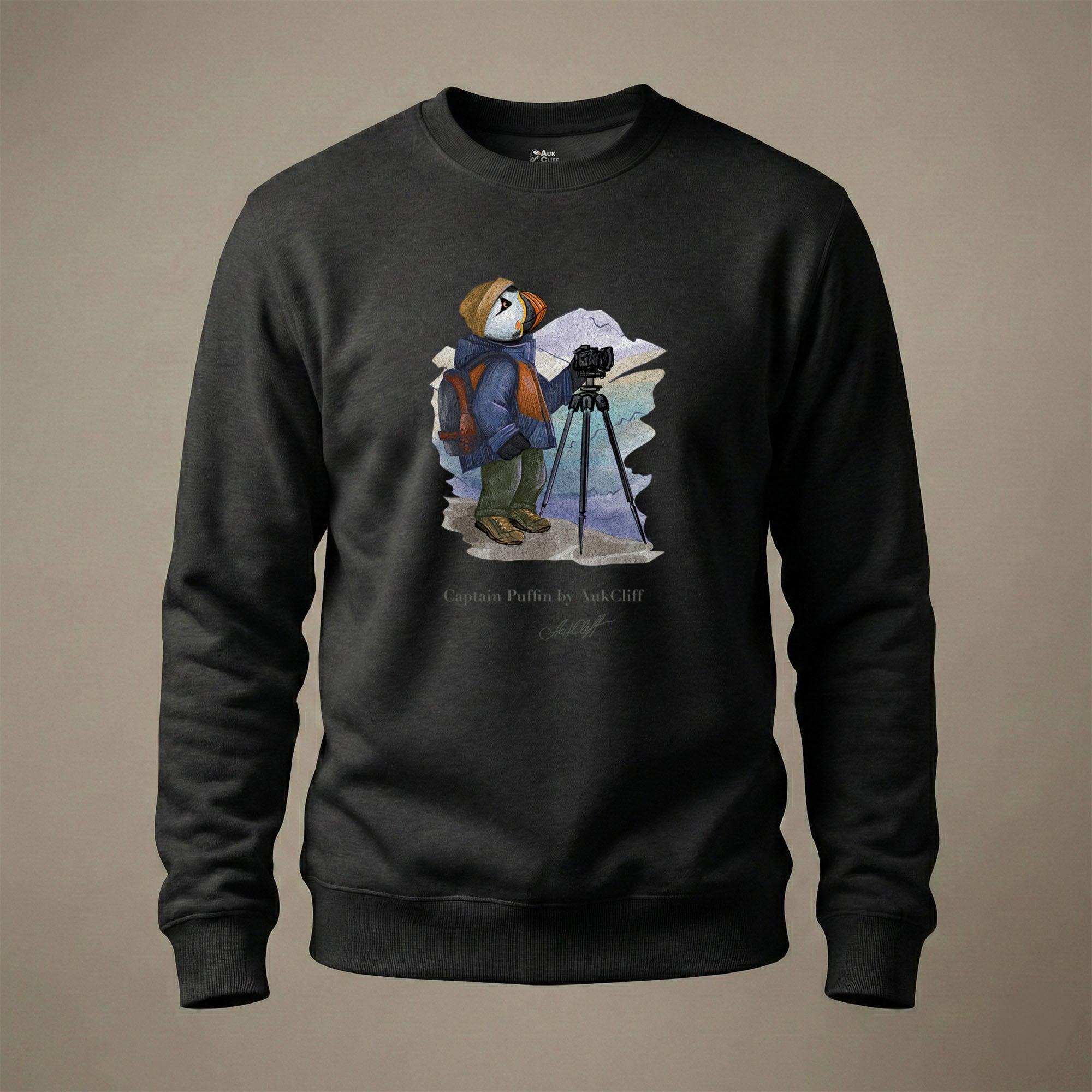 Captain Puffin Landscape Photographer Sweatshirt